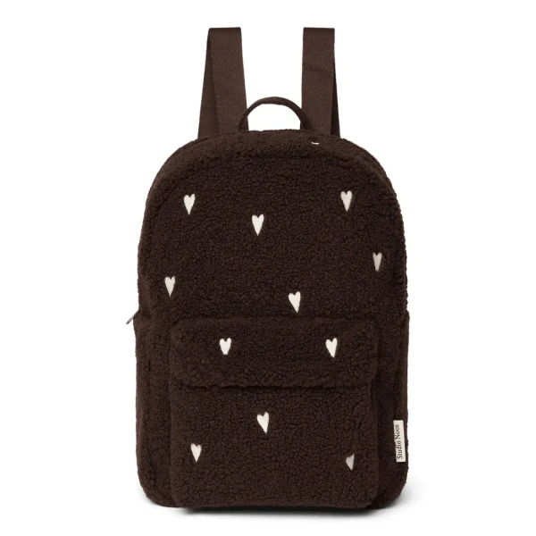 STUDIO NOOS - Teddy Midi BACKPACK - batôžtek s predným vreckom Chocolate Hearts