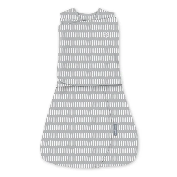INGENUITY Zavinovačka bavlnená ulitka konvertibilná s voľným rukávom TOG 1 SwaddleMe™ Grey 3m+