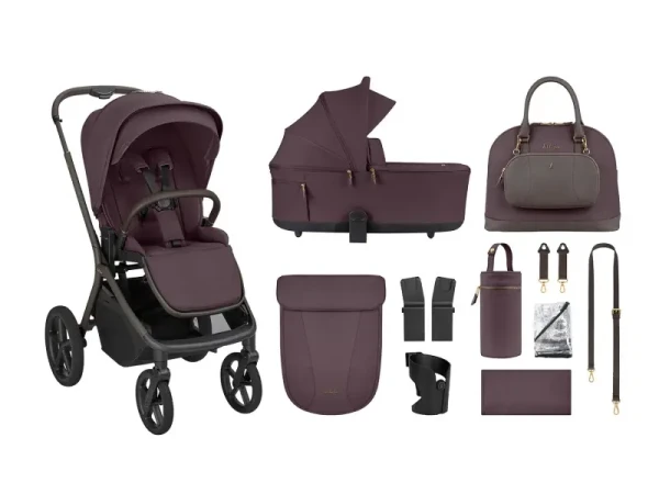 KikkaBoo Kočík 2v1 Goya Platinum Merlot