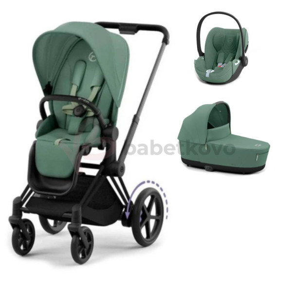 CYBEX E-PRIAM 3-kombinácia MATT BLACK Leaf Green