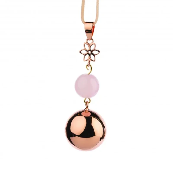 Bola Tehotenská rolnička FANTASY Rose gold pearl flower