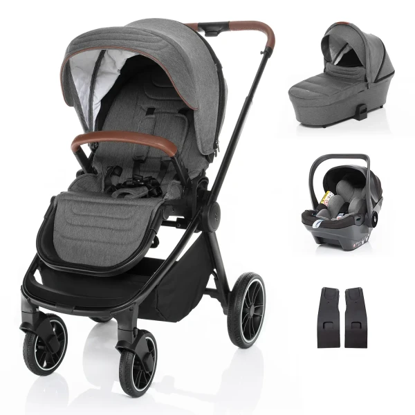 ZOPA ZOPA SET kočík Move + vanička + adaptéry + autosedačka, Iron Grey/Black