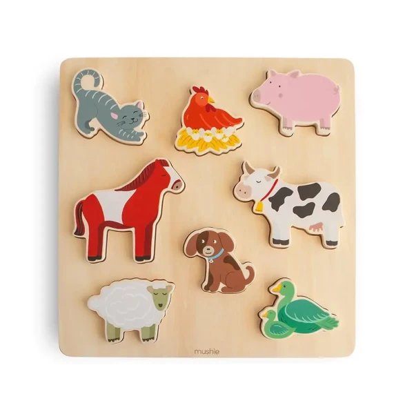 MUSHIE DREVENÉ PUZZLE - FARM