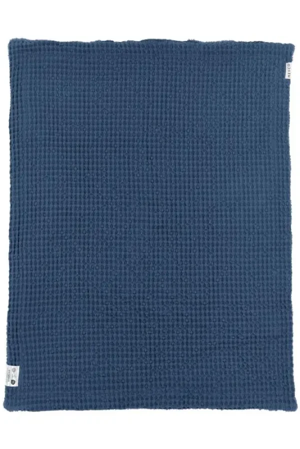 Meyco Deka Waffle Teddy fleece - Indigo