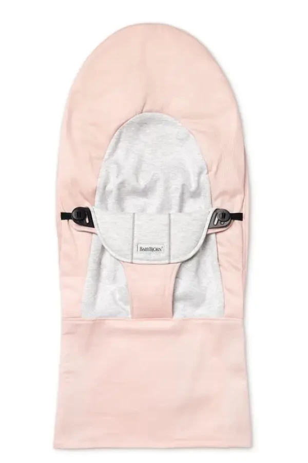 BABYBJORN Poťah na lehátko Soft Light pink/Grey cotton Jersey