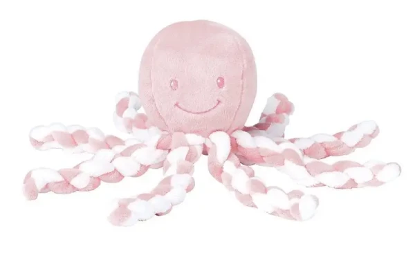NATTOU Prvá hračka pre bábätka chobotnička PIU PIU Lapidou light pink 0m+