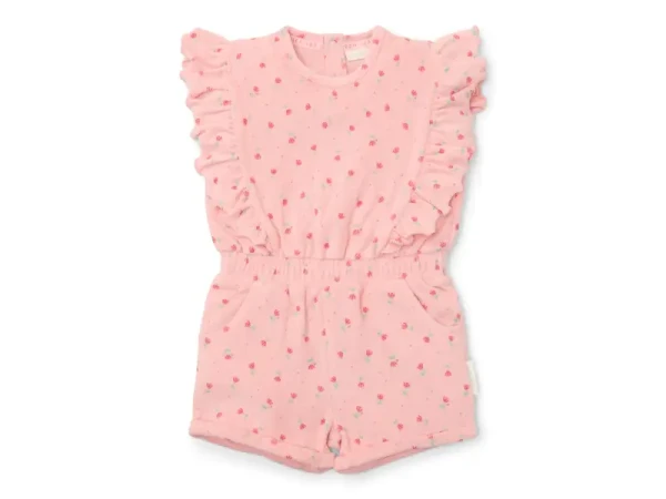 Little Dutch Overal letný Sunny Flowers Blush Pink vel. 98/104