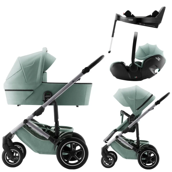 BRITAX Set Kočík Smile 5Z + hlboká vanička + autosedačka Baby-Safe PRO + Vário Base 5Z, Jade Green