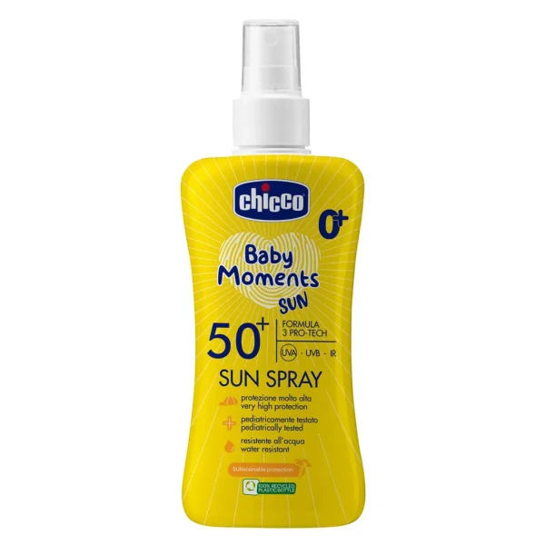 CHICCO Sprej detský na opaľovanie SPF50+, 150 ml 0m+