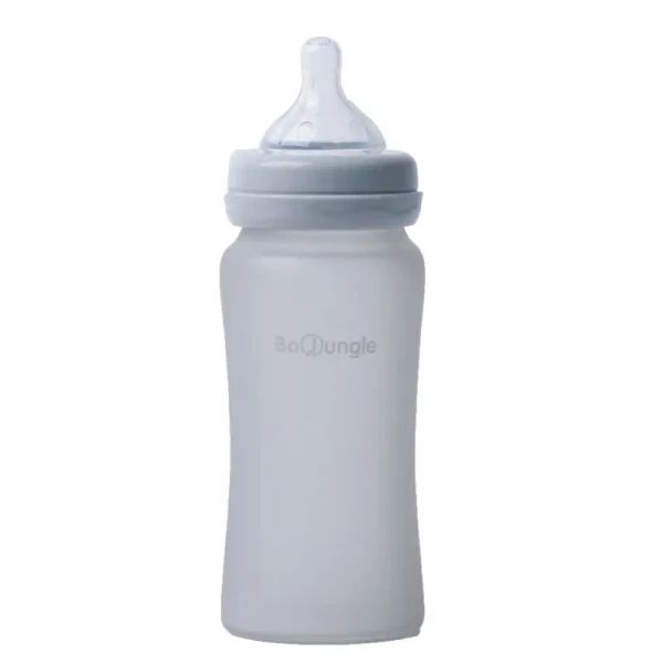 Bo Jungle Sklenená fľaša s úchytmi B-Thermo 240ml Grey