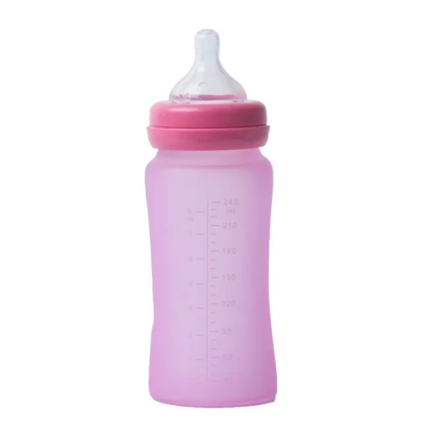 Bo Jungle Sklenená fľaša s úchytmi B-Thermo 240ml Pink