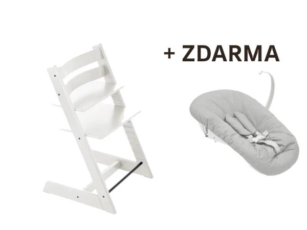 Stolička Stokke Tripp Trapp Classic Collection White+ newborn set ZDARMA