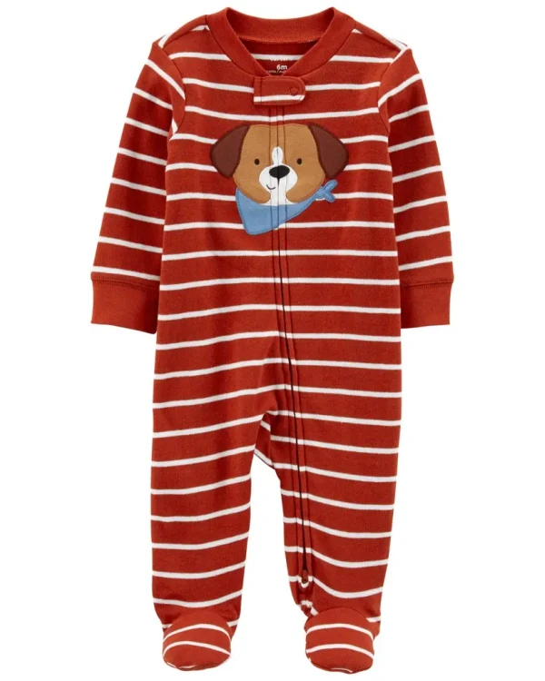 CARTER'S Overal na zips Sleep&Play Dog Red chlapec PRE /veľ. 46