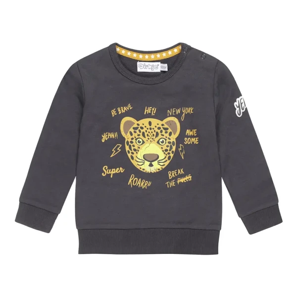 DIRKJE Mikina tm. modrá leopard chlapec veľ.56