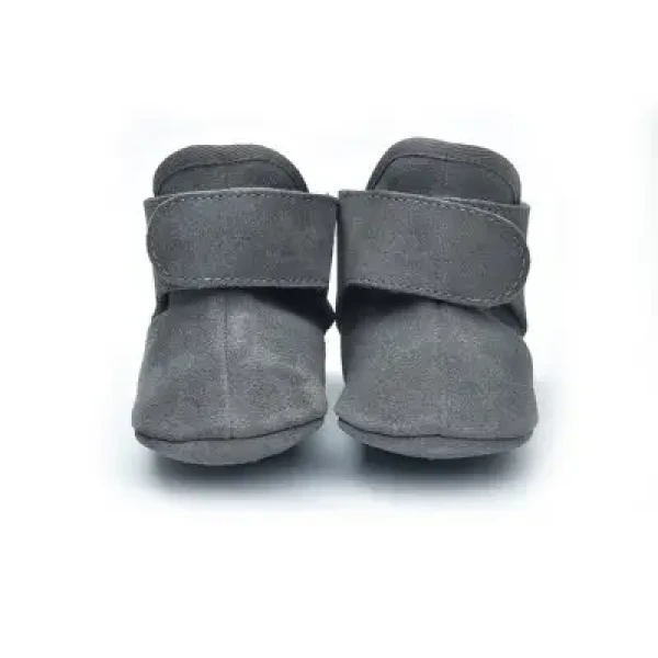 LODGER kožené topánky Walker Leather Basic Dark Grey 15 - 18 mesiacov