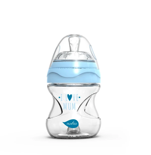 NUVITA Lahvička 140ml, Glass/Blue GB