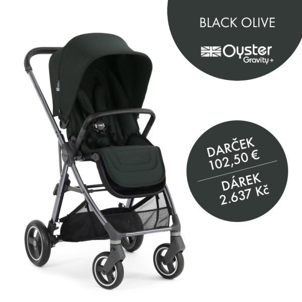 Oyster GRAVITY PLUS kočík, Black Olive 2025