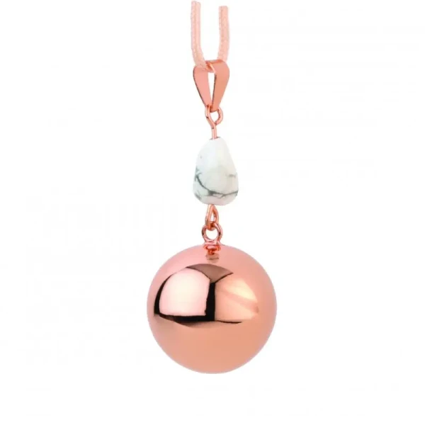 Bola Tehotenská rolnička FANTASY Rose gold marble stone