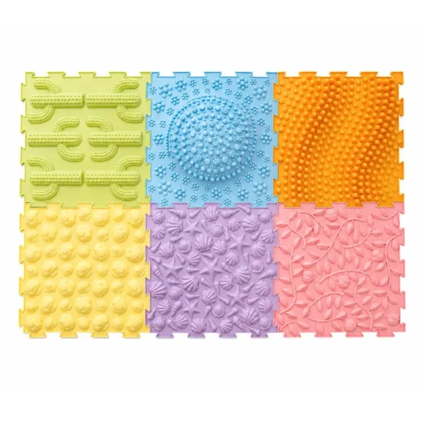 Sense2Play Masážne senzorické podložky Pastel 6ks 0m+