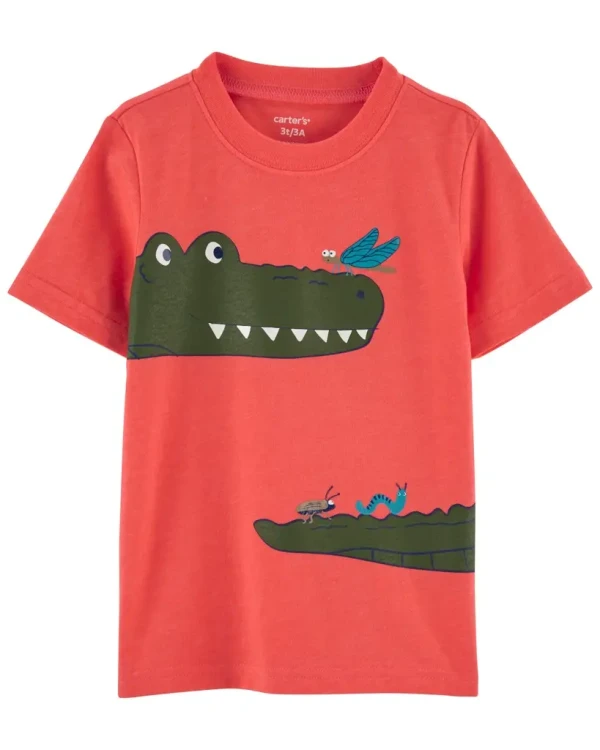 CARTER'S Tričko krátky rukáv Red Alligator chlapec 12m