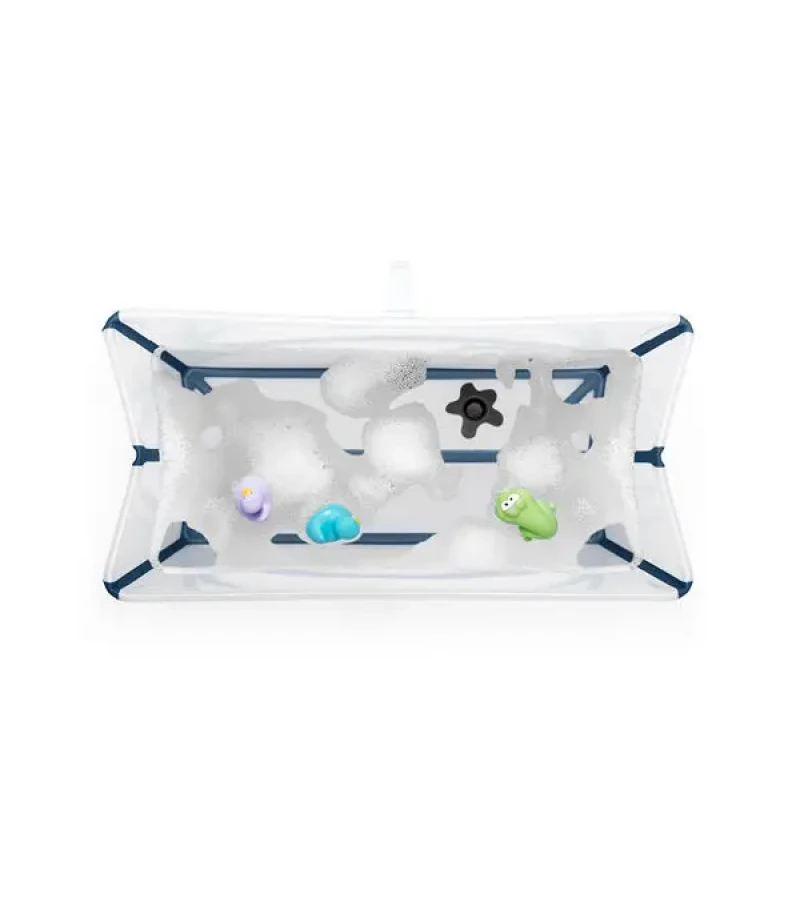 Stokke Flexi Bath X-Large Bundle Skladacia vanička na kúpanie Transparent Blue
