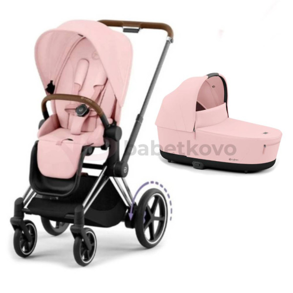 CYBEX E-PRIAM 2-kombinácia CHROME BROWN Peach pink