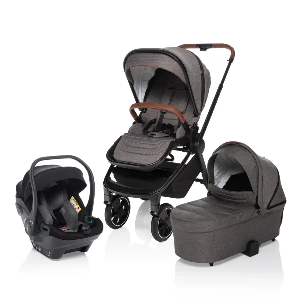 ZOPA SET Športový kočík Move Cross + vanička XL + autosedačka, Iron Grey/Black