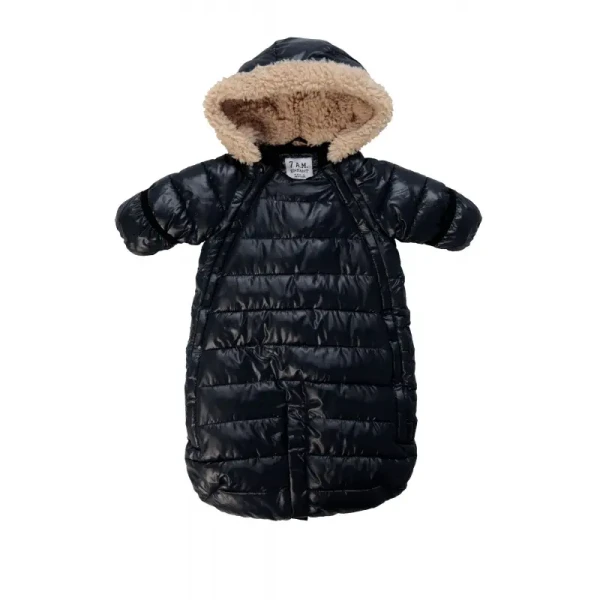7AM Enfant Doudoune overal so šálom Black