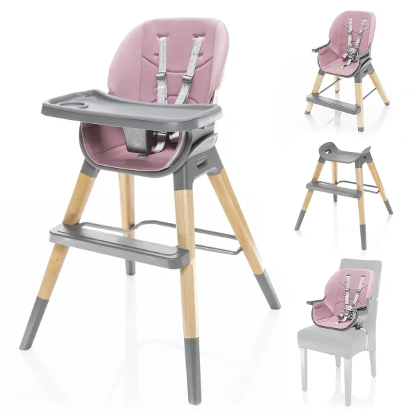 Zopa Detská stolička Nuvio, Blush pink