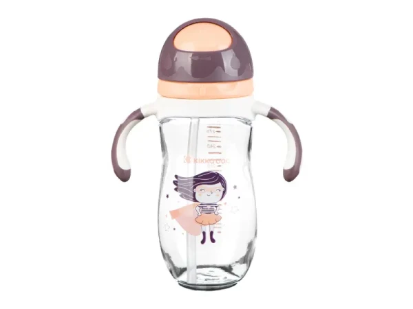 KikkaBoo Hrnček so slamkou 300ml 12m+ Supergirl