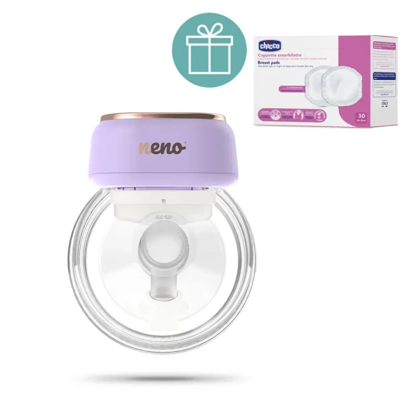 NENO Odsávačka materského mlieka elektrická handsfree Sole + CHICCO Vložky do podprsenky 30ks