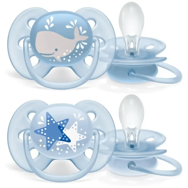 Philips AVENT Cumlík Ultrasoft decor 6-18m chlapec 2 ks | PHILIPS AVENT