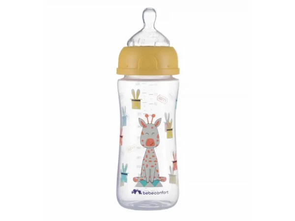 Bebeconfort Dojčenská fľaša Emotion 360ml 6m + Yellow