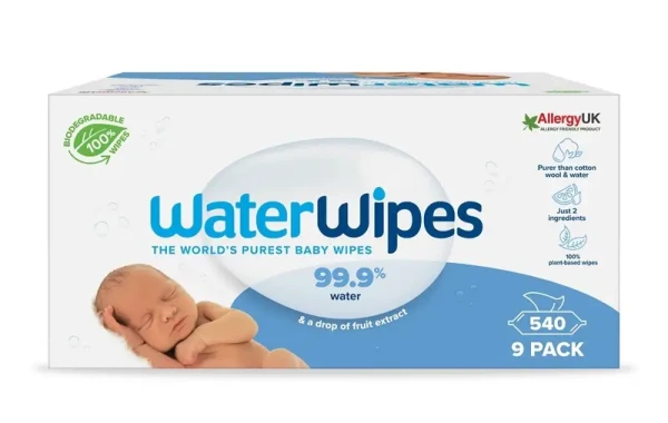 9x WATERWIPES 100% BIO odbúrateľné obrúsky 60ks | WATERWIPES