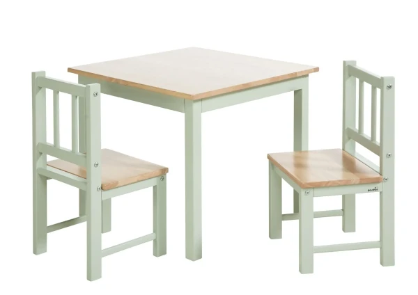 Geuther Detský nábytok, stolík+ 2 stoličky, green/nature