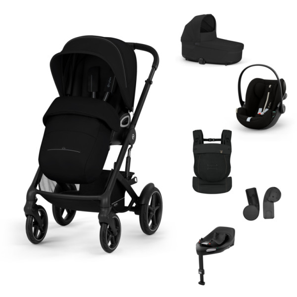 CYBEX TALOS S LUX S BUNDLE SET M + nosič AMYA 2026 Moon Black - black rám