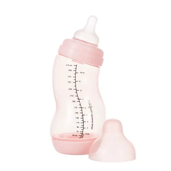 Dojčenská S-fľaška Difrax antikoliková široká ružová 310 ml