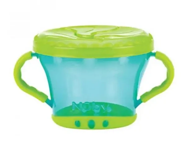 NUBY Miska s uškami na desiatu 12 m+, modrá