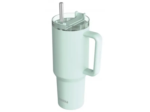 Quokka Nerezový termohrnček so slamkou Stream Turquoise 1200 ml