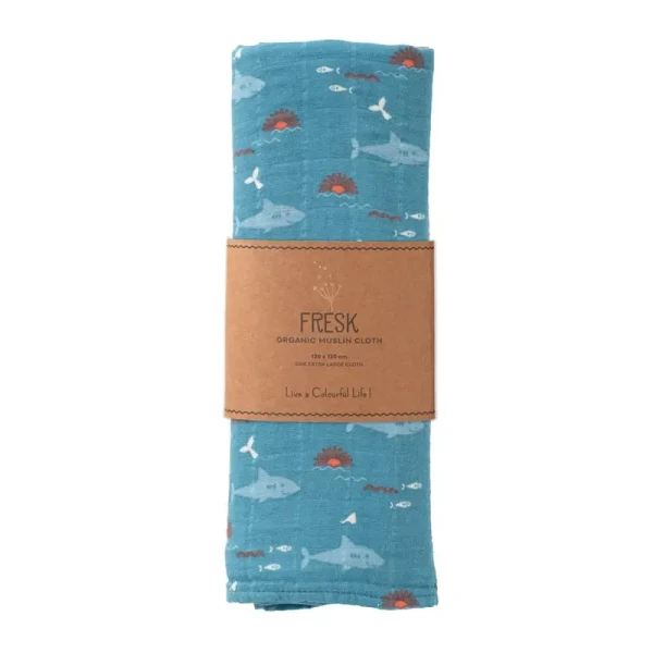 FRESK MUŠELÍNOVÁ PLIENKA - SHARK - 120x120 CM
