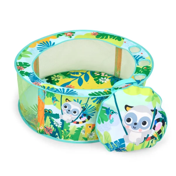 BRIGHT STARTS Hrací bazénik s loptičkami Rowdy Rainforest™ Stow & Go, 6m+