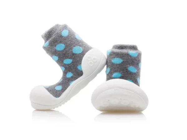 ATTIPAS Topánočky Polka Dot AD05 Grey L veľ.21,5, 116-125 mm