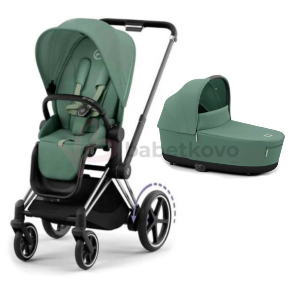 CYBEX E-PRIAM 2-kombinácia CHROME BLACK Leaf Green