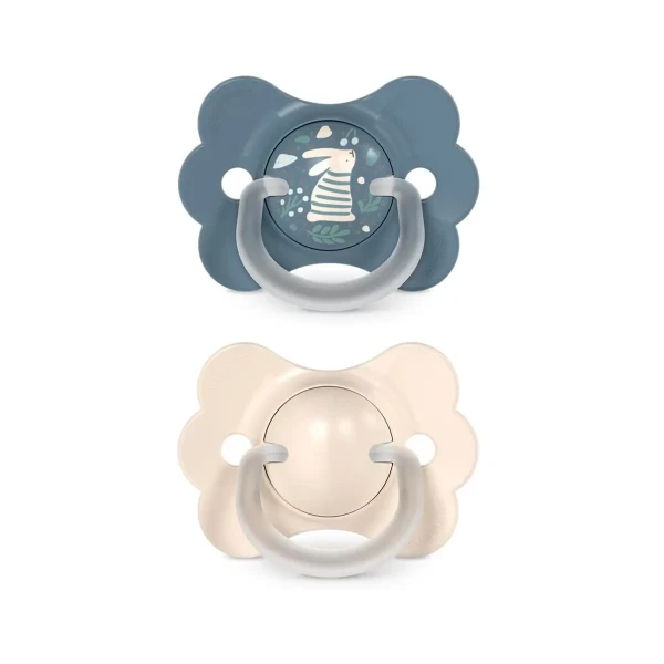 SUAVINEX Cumlík SX PRO fyziologický 2 Ks BUTTERFLY WONDERLAND NEW 6/18m - modrý králik + krémový