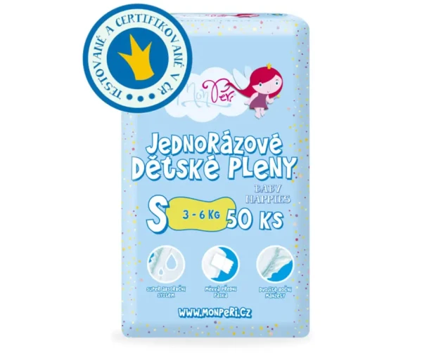 MonPeri jednorazové plienky 3-6kg Klasik S