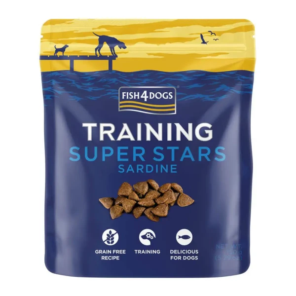 FISH4DOGS Maškrty pre psov TRAINING sardinka 150 g