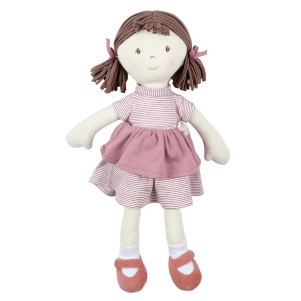 Bonikka All Natural látková bábika | Brook ružové šaty
