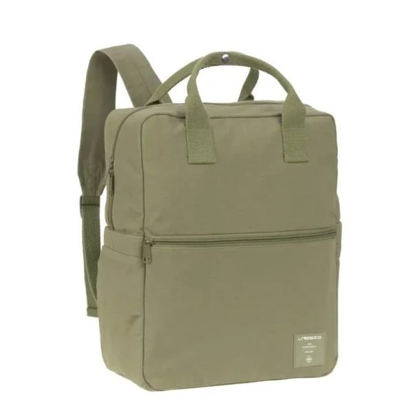 Lässig batoh na rukoväť Green Label Little One & Me Square Backpack Big Gots olive