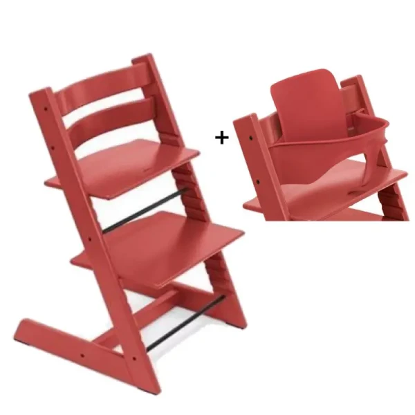 Stokke stolička Tripp Trapp Warm Red + Baby set ZDARMA