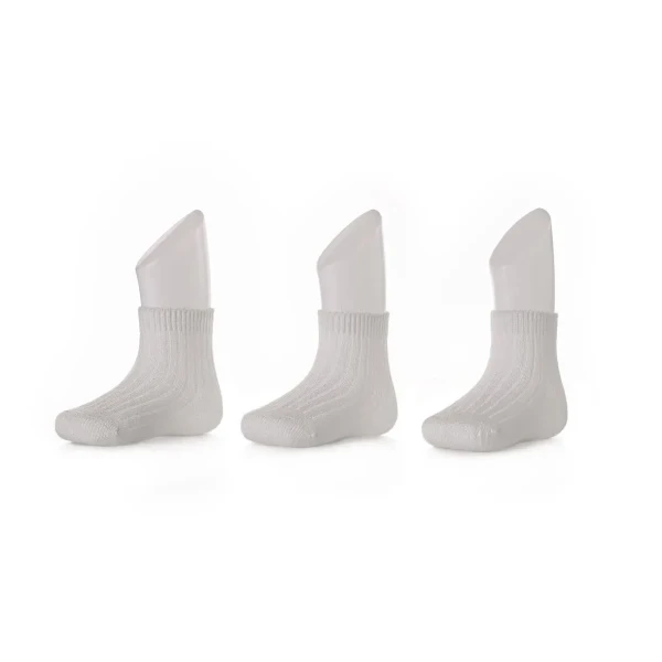XKKO BMB Ponožky Pastels White - 12-24m 3páry